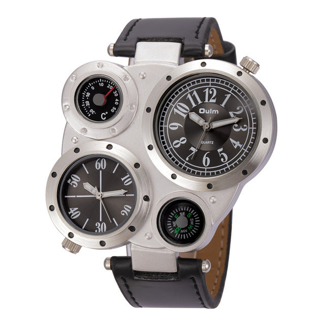 Kompass Quarz-Uhr Zwei Zeitzonen – Bild 5 | LuxeStyle