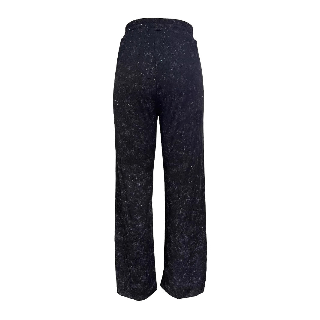 Glänzende, bestickte Hosen mit Strass