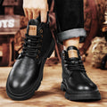 Retro Motorradstiefel aus Leder mit Reissverschluss | LuxeStyle