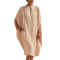 Midi-Freizeitkleid mit Mandarin-Kragen – Bild 1 | LuxeStyle