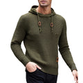 Männlicher Strickpullover mit Kapuzenfunktion – Bild 6 | LuxeStyle
