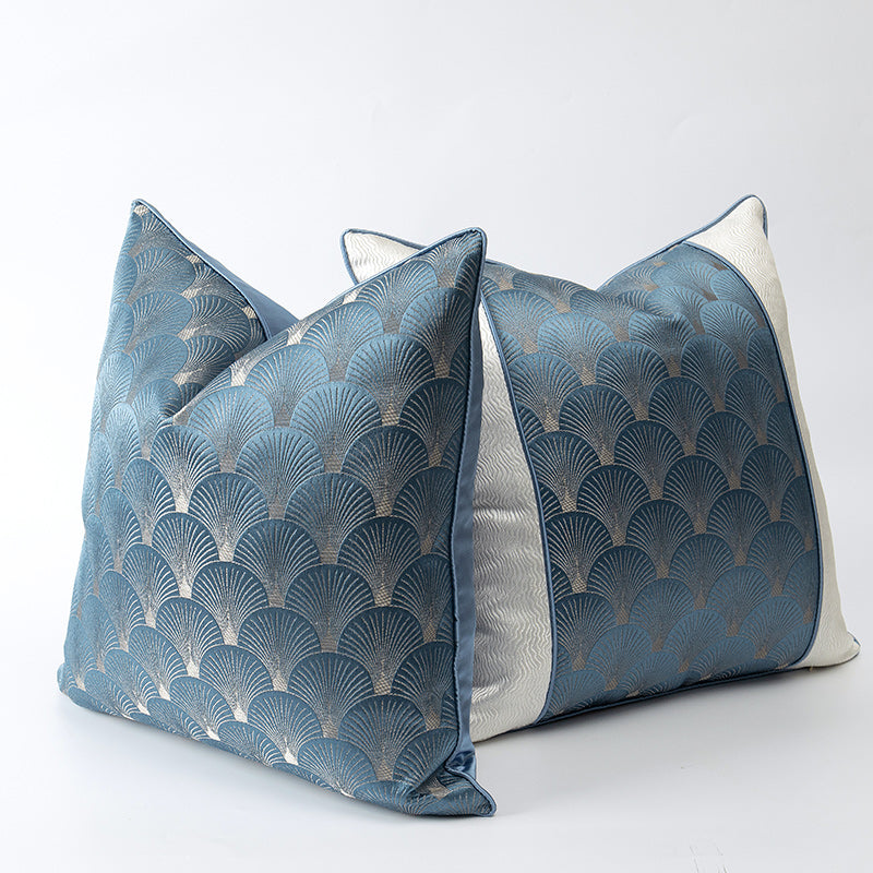 Blau-weisse Patchwork Kissenhülle – Bild 5 | LuxeStyle