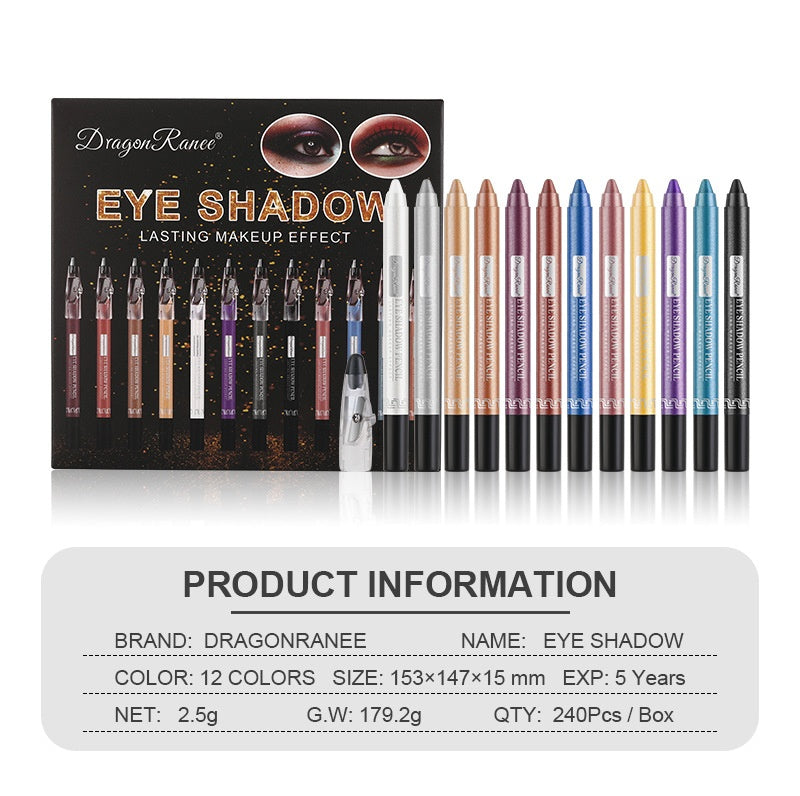 12‑Farben‑Eye‑Shadow‑Stift‑Set · 12 Stück | LuxeStyle