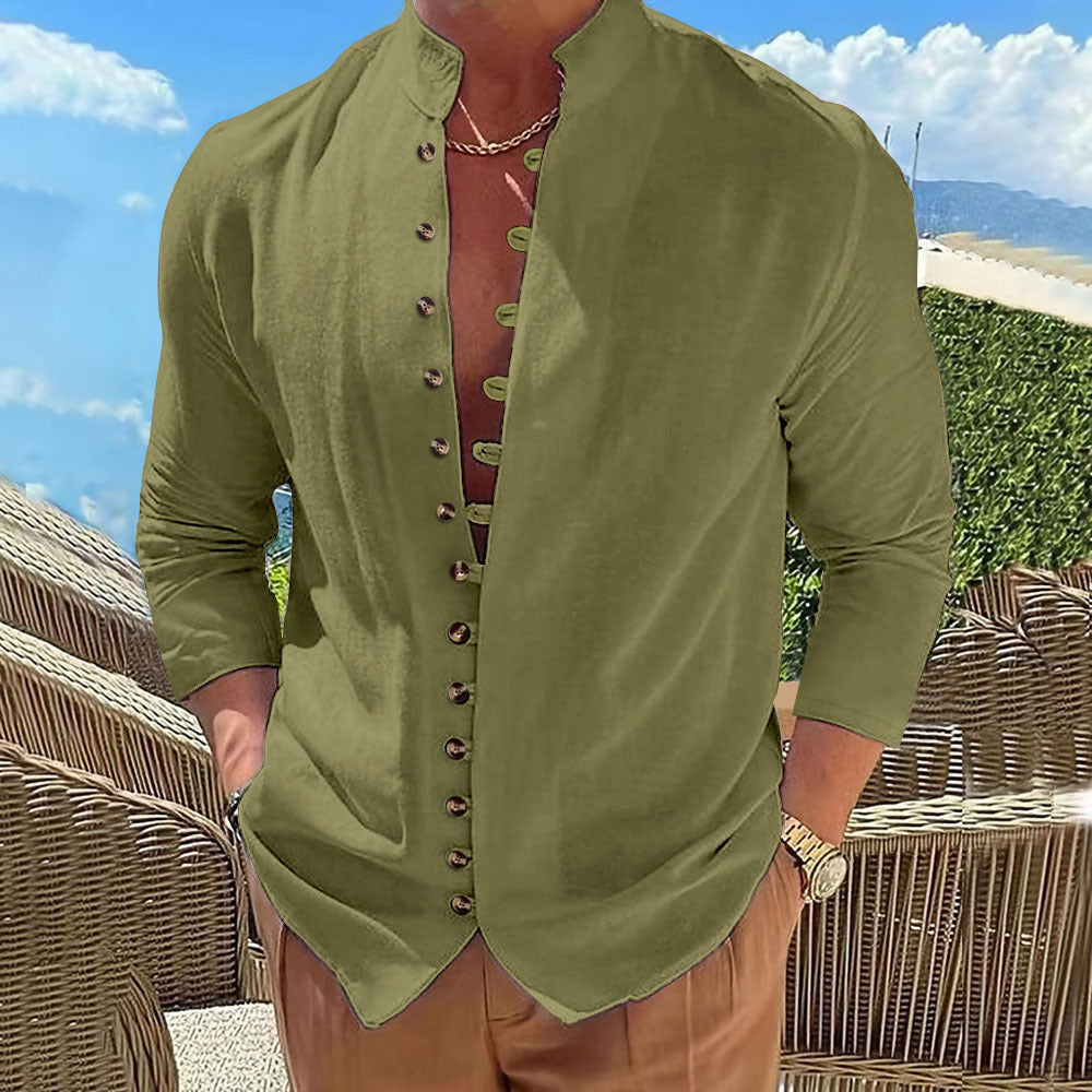 Langeärmeliges Loose-Fit-Shirt aus Polyester – Bild 8 | LuxeStyle