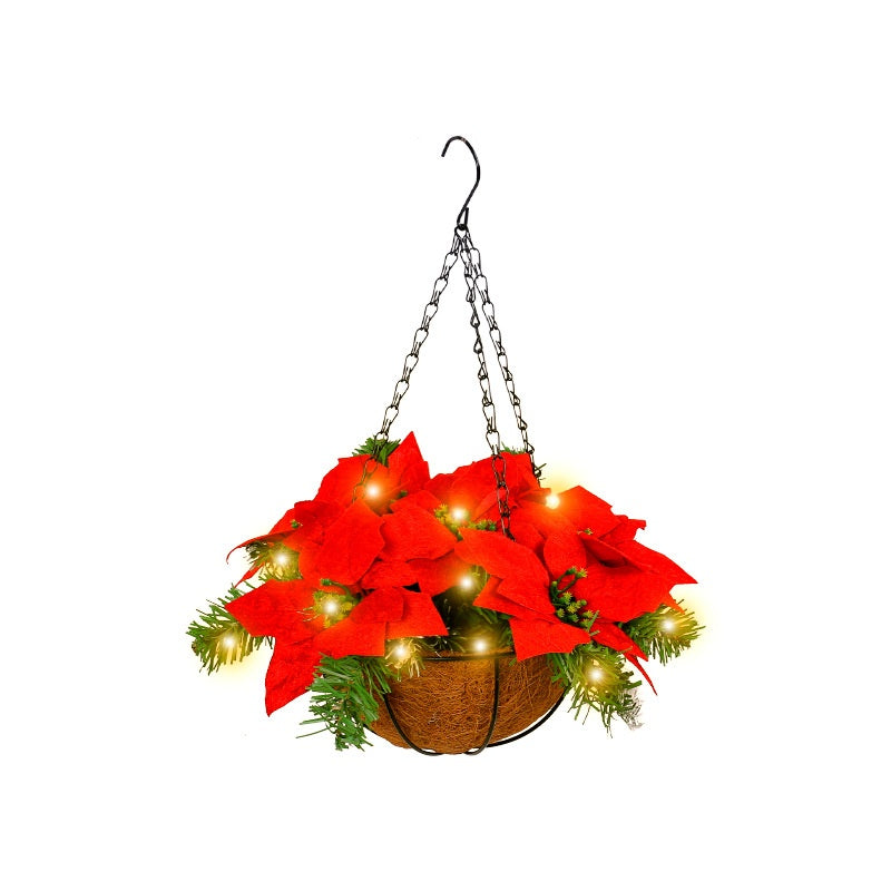 Roter Weihnachtsblumen-Hängekorb – Bild 3 | LuxeStyle