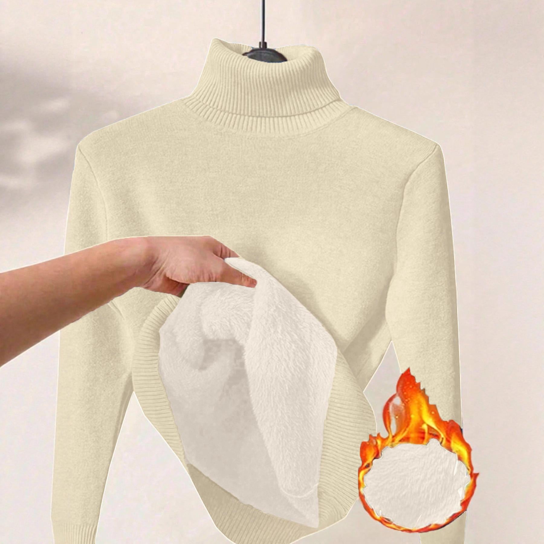 Damen Fleece Rollkragenpullover