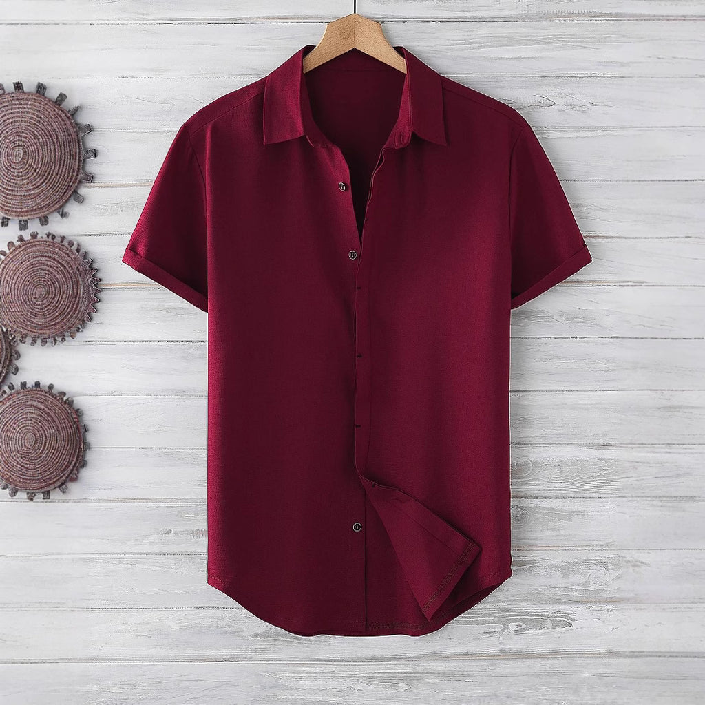 Kurzarm-Shirt für Herren – locker, einfarbig | LuxeStyle