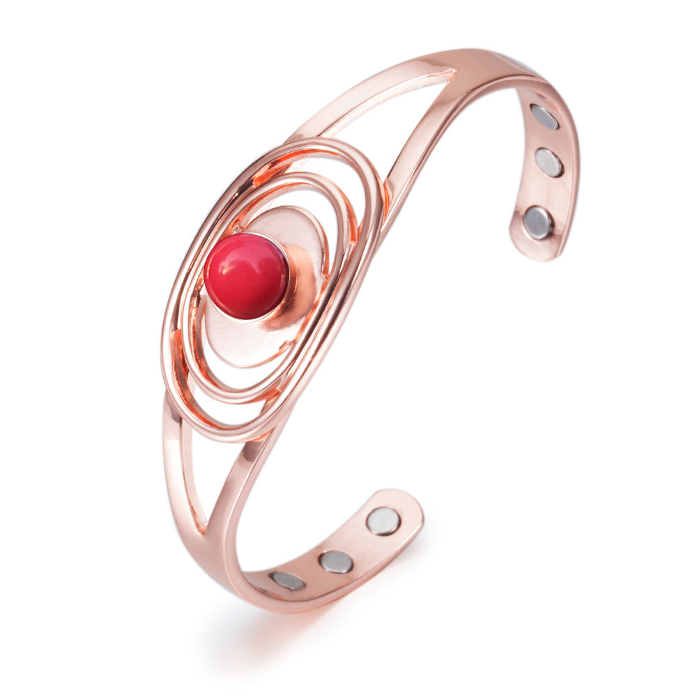 Dreilagiges Magnetarmband aus Rotkupfer