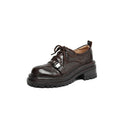 Damen Plateau Oxford aus Lammleder
