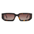 Trendige quadratische Sonnenbrille mit breiten Bügeln