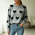 Vielseitiger Langarm-Strickpullover mit Rippenmuster