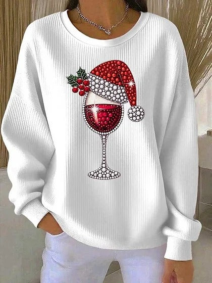 Weihnachts-Style Bequem Damenpullover