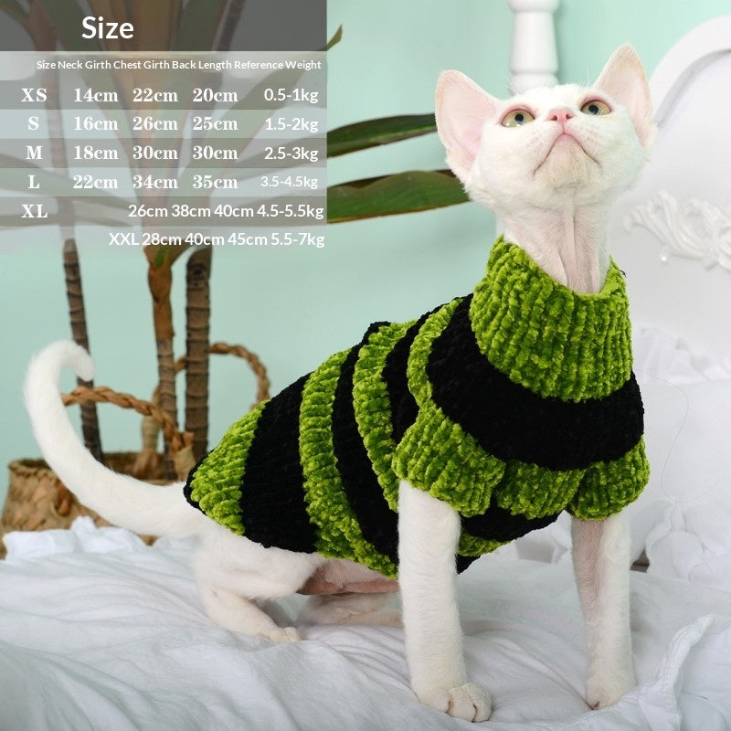 Gestreifter Pullover für Katzen – Bild 3 | LuxeStyle
