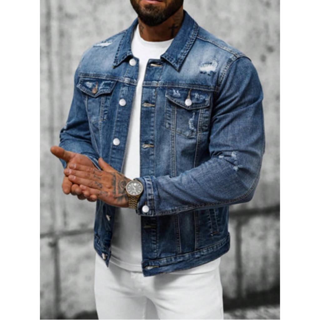 Schlanke Jeansjacke – Ansicht 2