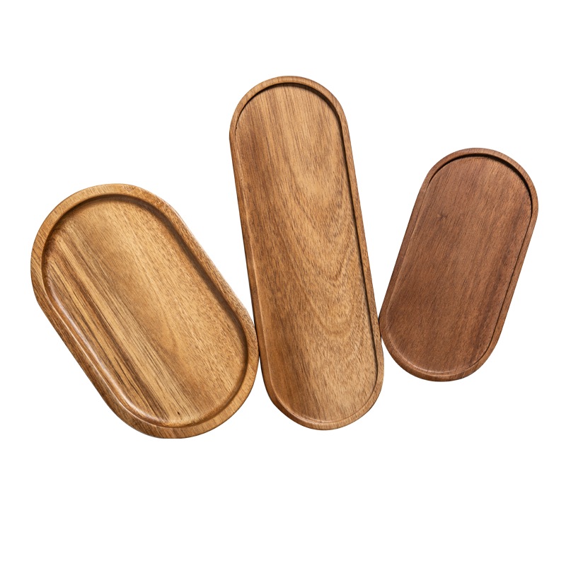 Holz-Tray oval, japanischer Stil