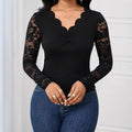 Elegantes Spitzen-Langarmshirt für Damen