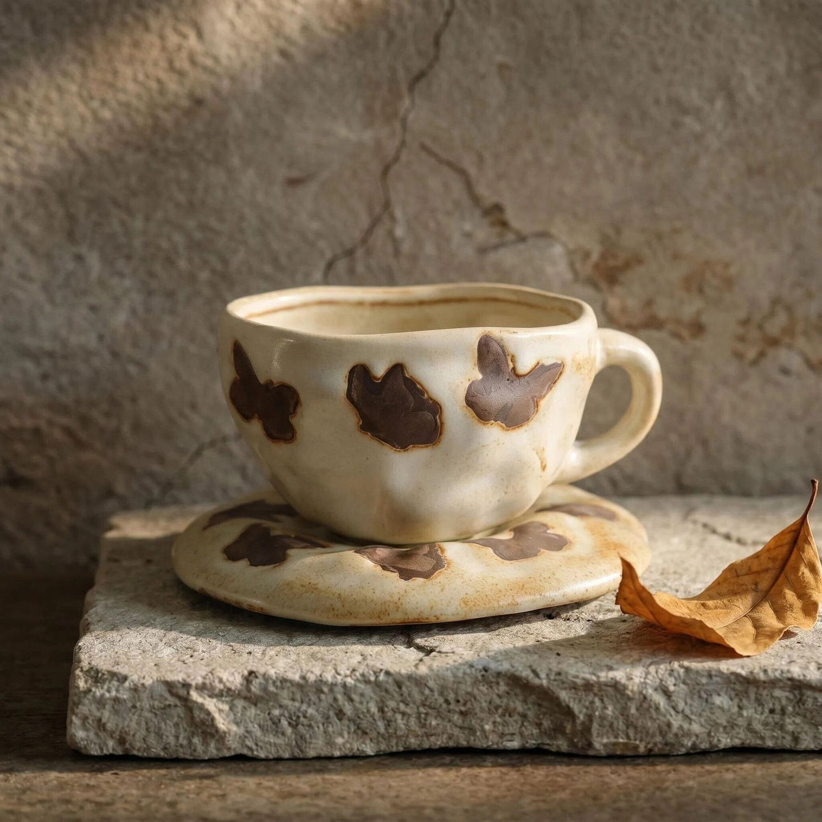 Keramiktasse mit Untertasse, Tiermotiv – Bild 4 | LuxeStyle