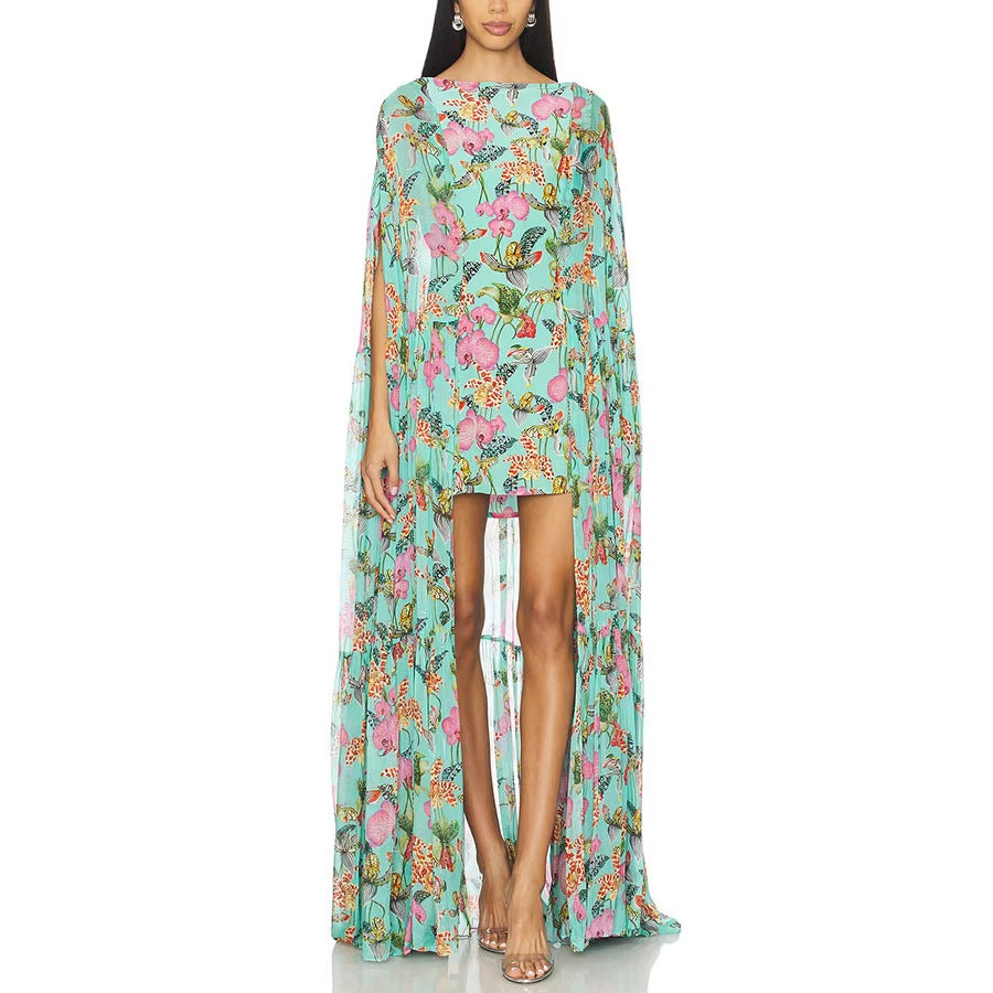 INS Kleid mit mehrlagigem, ausgestelltem Rock | LuxeStyle