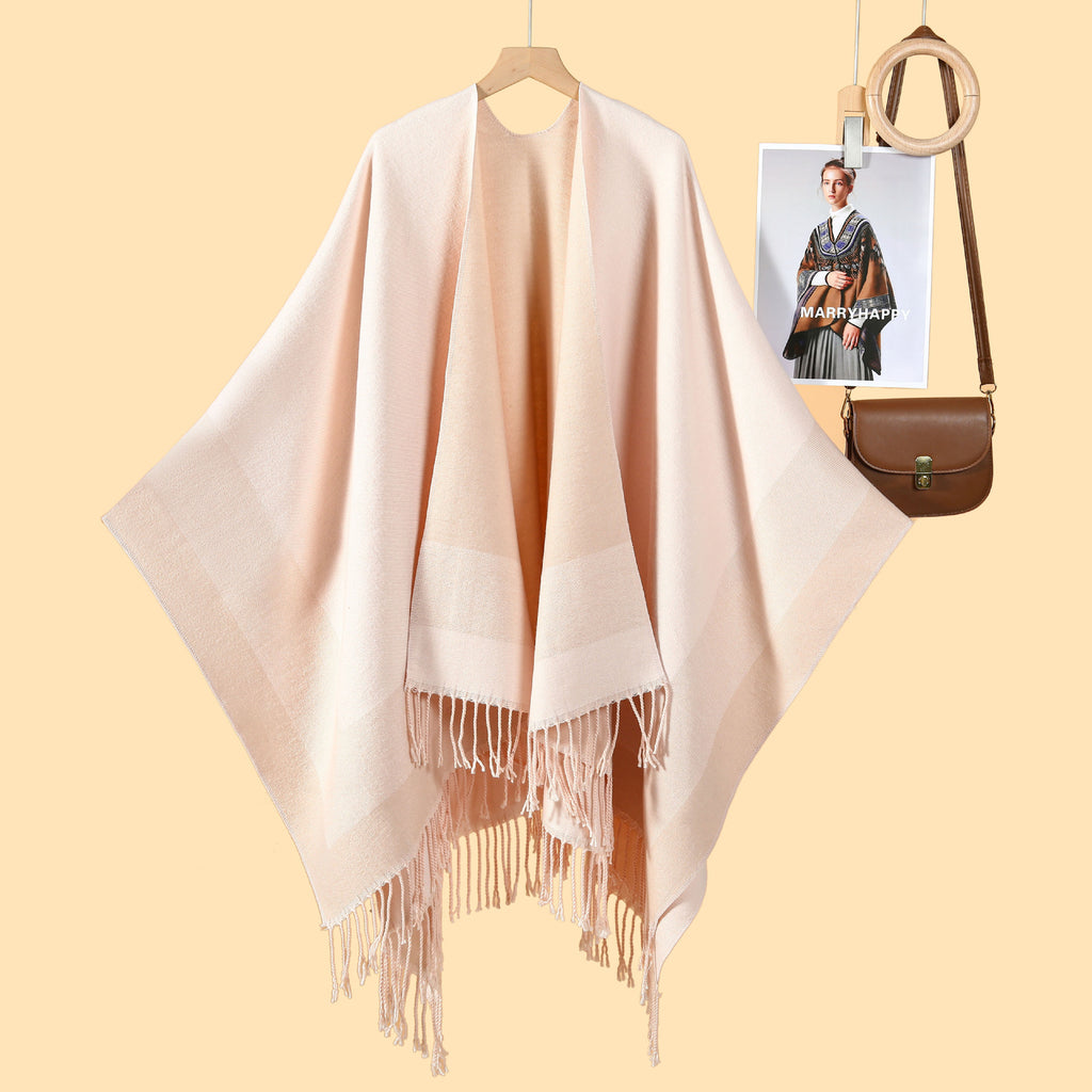 Weitläufiger Kaschmir-Schal mit Kordel – Bild 3 | LuxeStyle