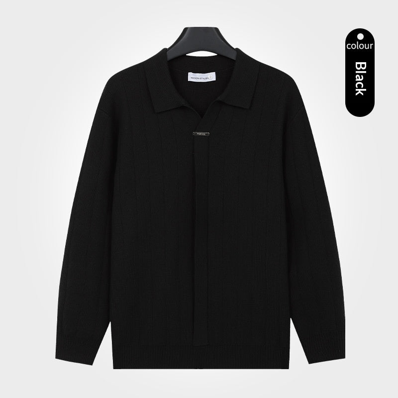 Herren Strick-Cardigan mit Revers
