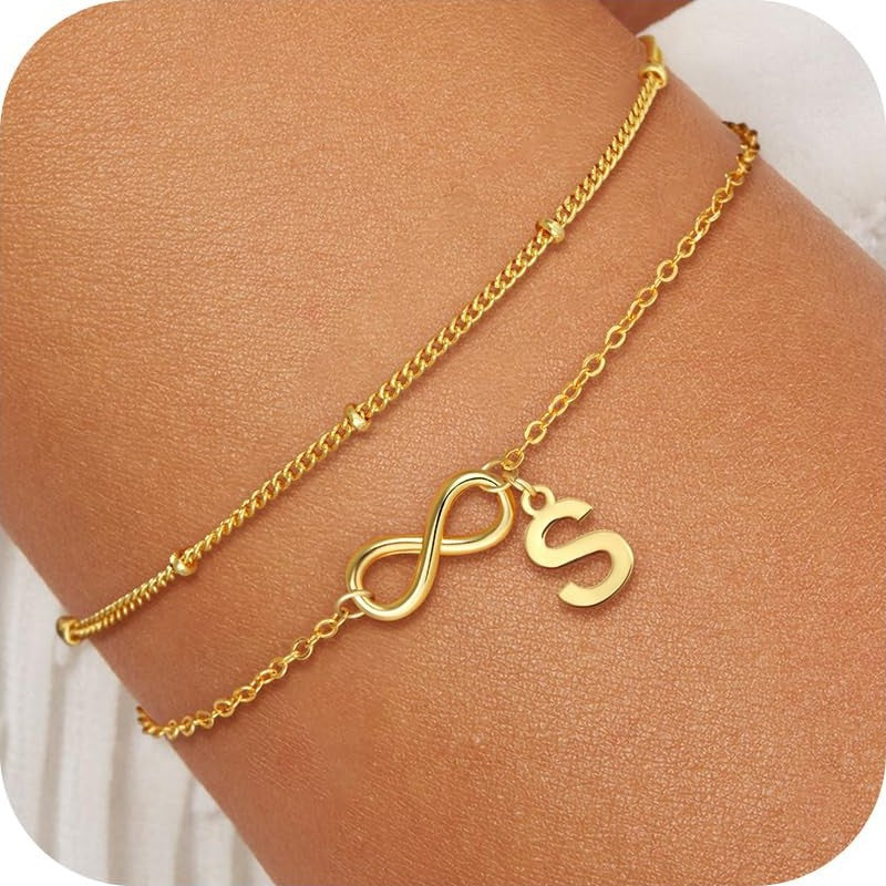 Vergoldetes Edelstahl-Armband mit Doppel-Schicht – Bild 10 | LuxeStyle