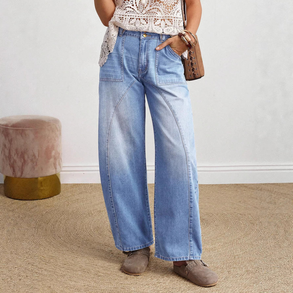 Retro Jeans, gerade geschnitten