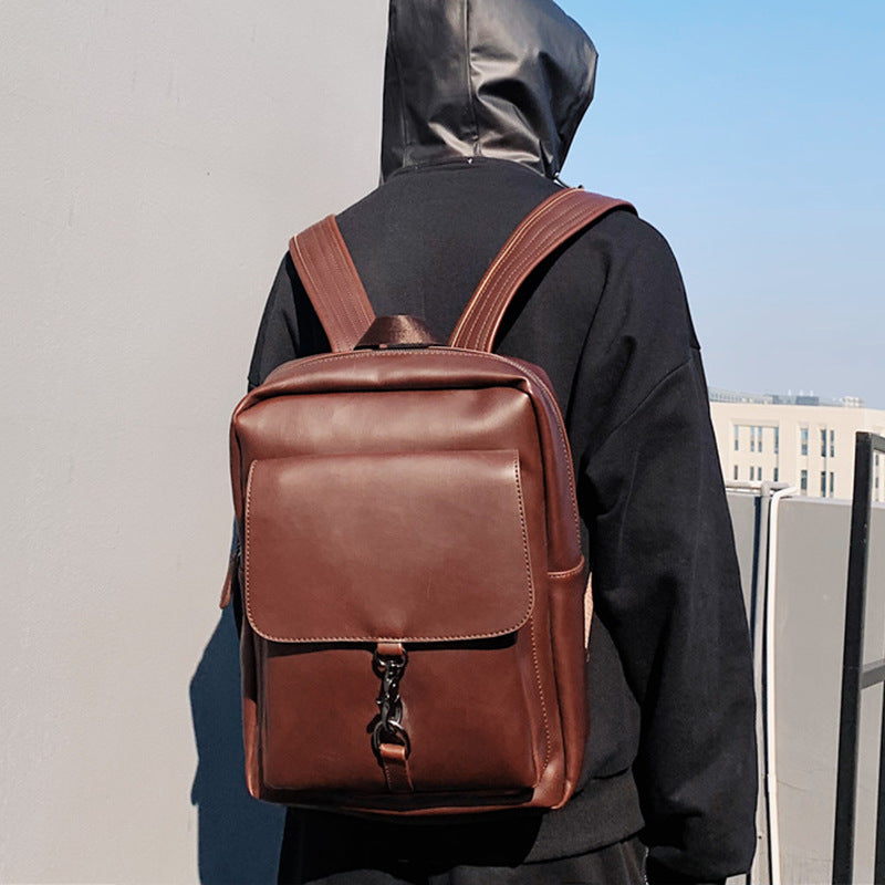Retro-PU-Leder-Rucksack für Männer – Bild 3 | LuxeStyle