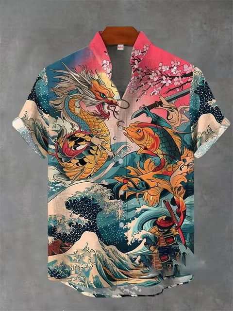 Retro-Herren-Shirt mit 3D-Druck