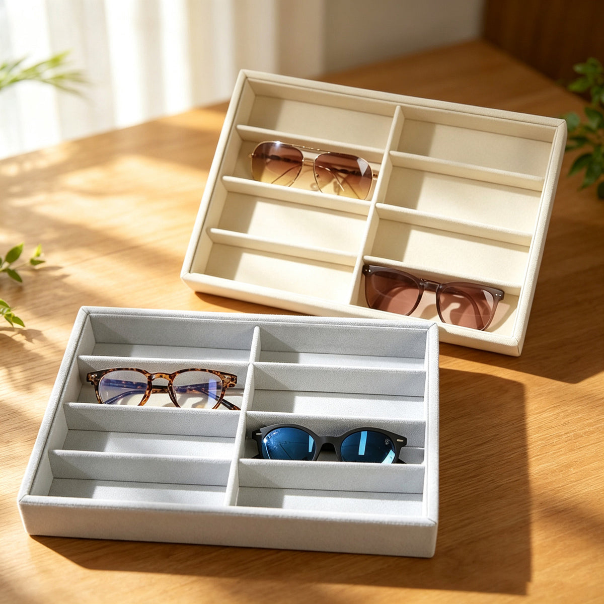 Sonnenbrillen-Aufbewahrungsbox mit 8 Fächern – Bild 2 | LuxeStyle