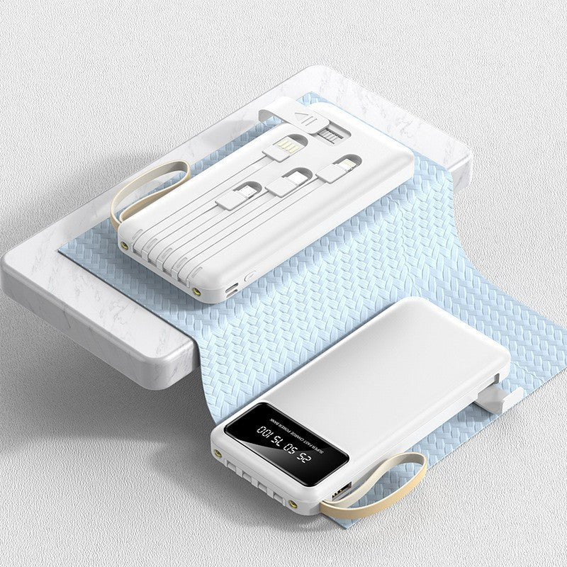 Power Bank mit Schnellladung & integriertem Kabel