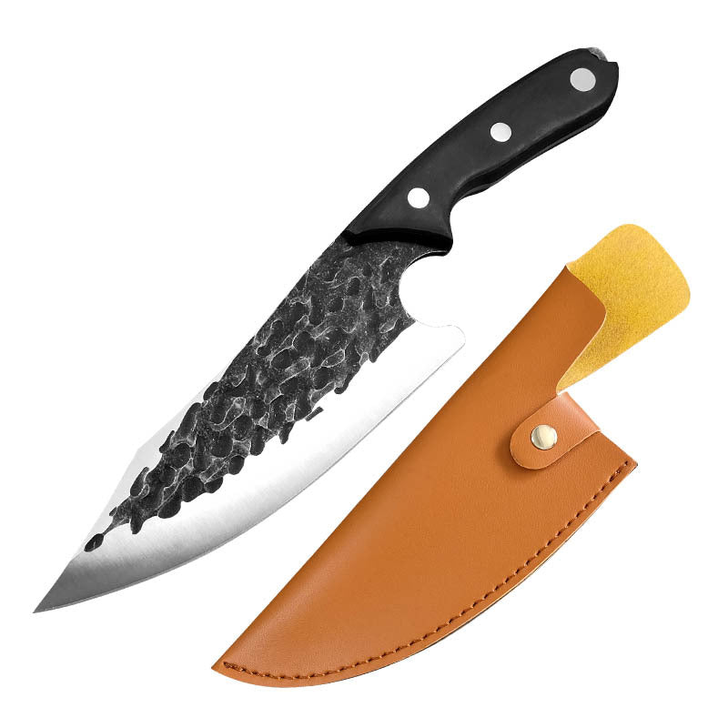 Handgeschmiedetes Ausbeinmesser mit Hammerschlagmuster