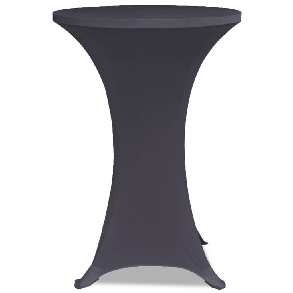 Stehtischhusse Stretch 2er-Set 80 cm Anthrazit