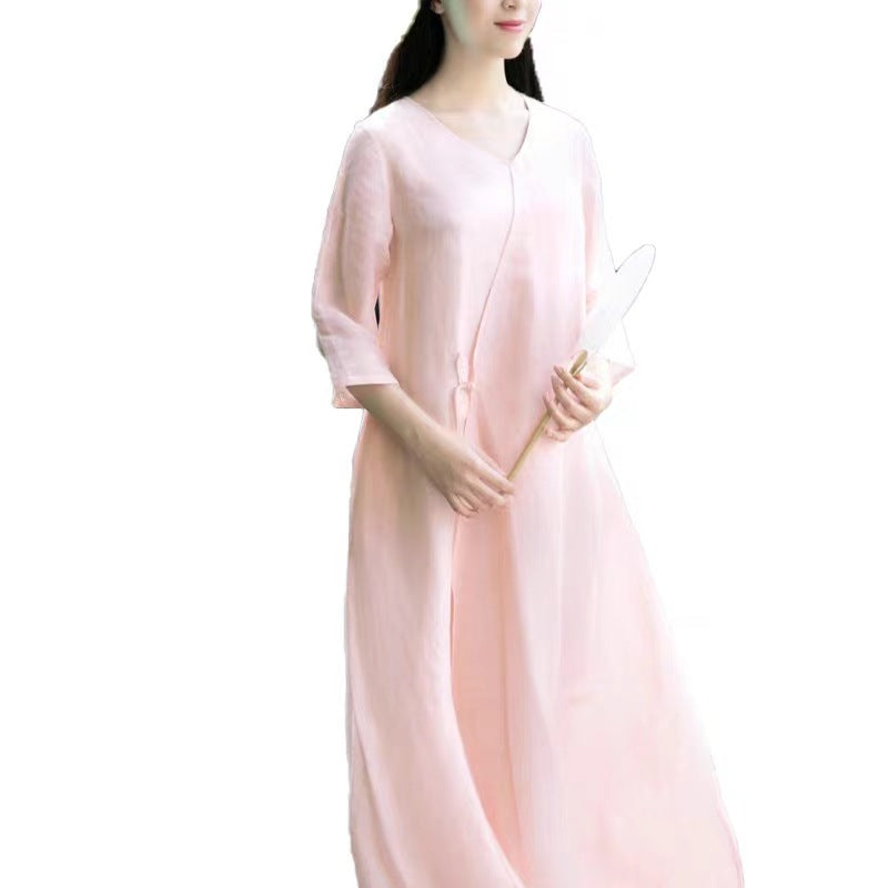 Leichtes Ramie-Kleid