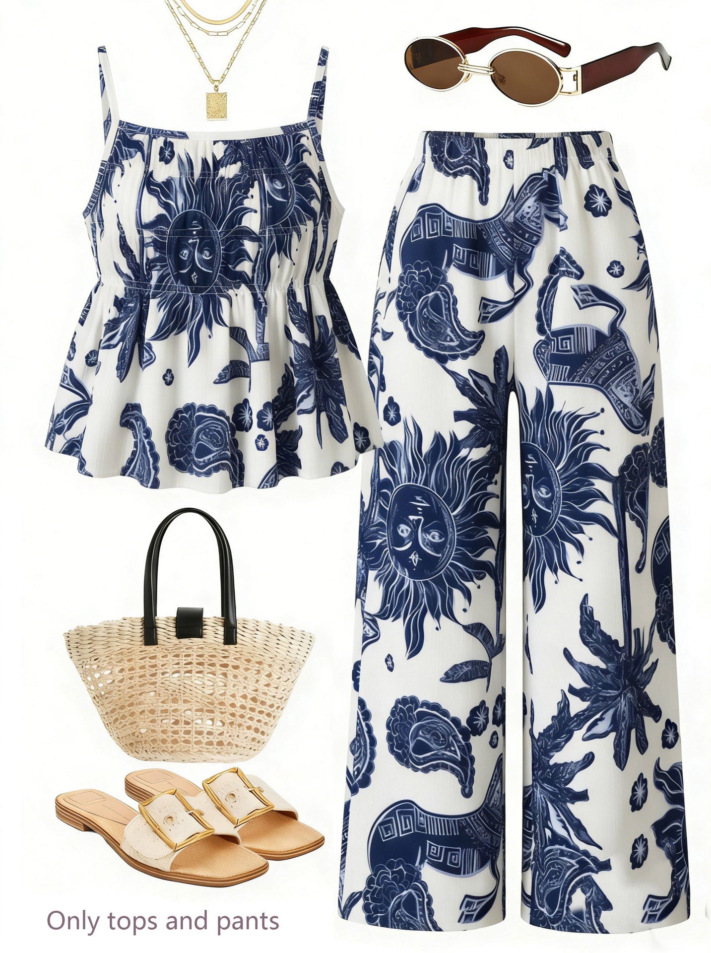 Casual-Set mit Ruché-Textur
