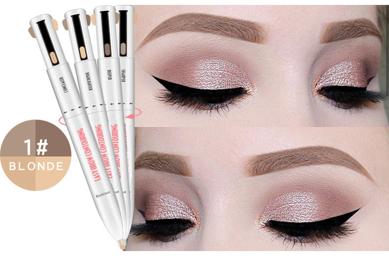 4-in-1 Augenbrauenstift mit drehbarer Perle