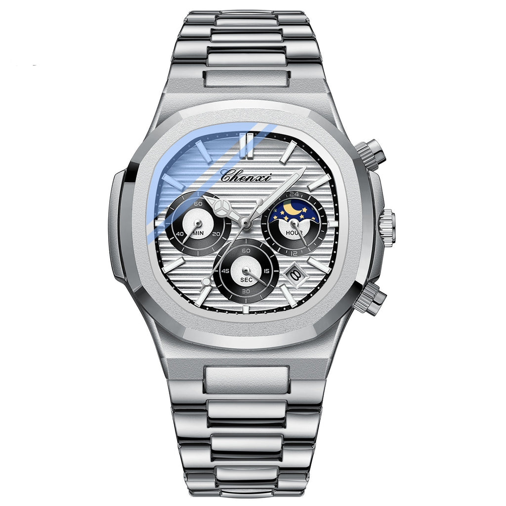 Herren-Chronograph mit Kalender und Leuchtzeigern