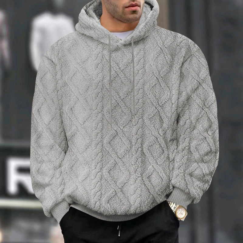 Jacquard Fleece Hoodie für Herren