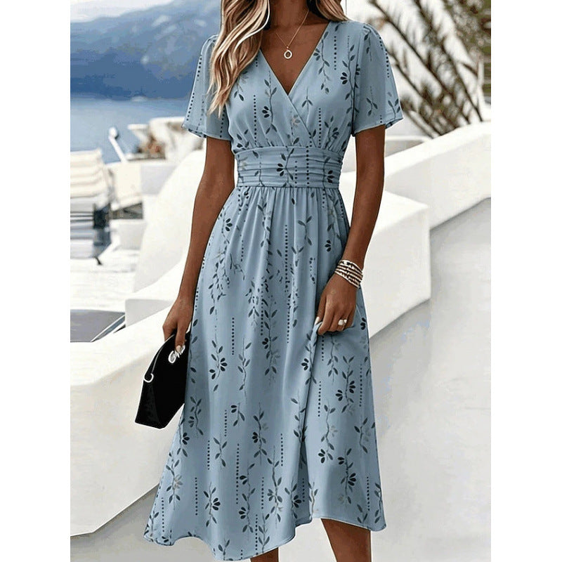 3D Retro Muster A-Linien-Kleid für Damen