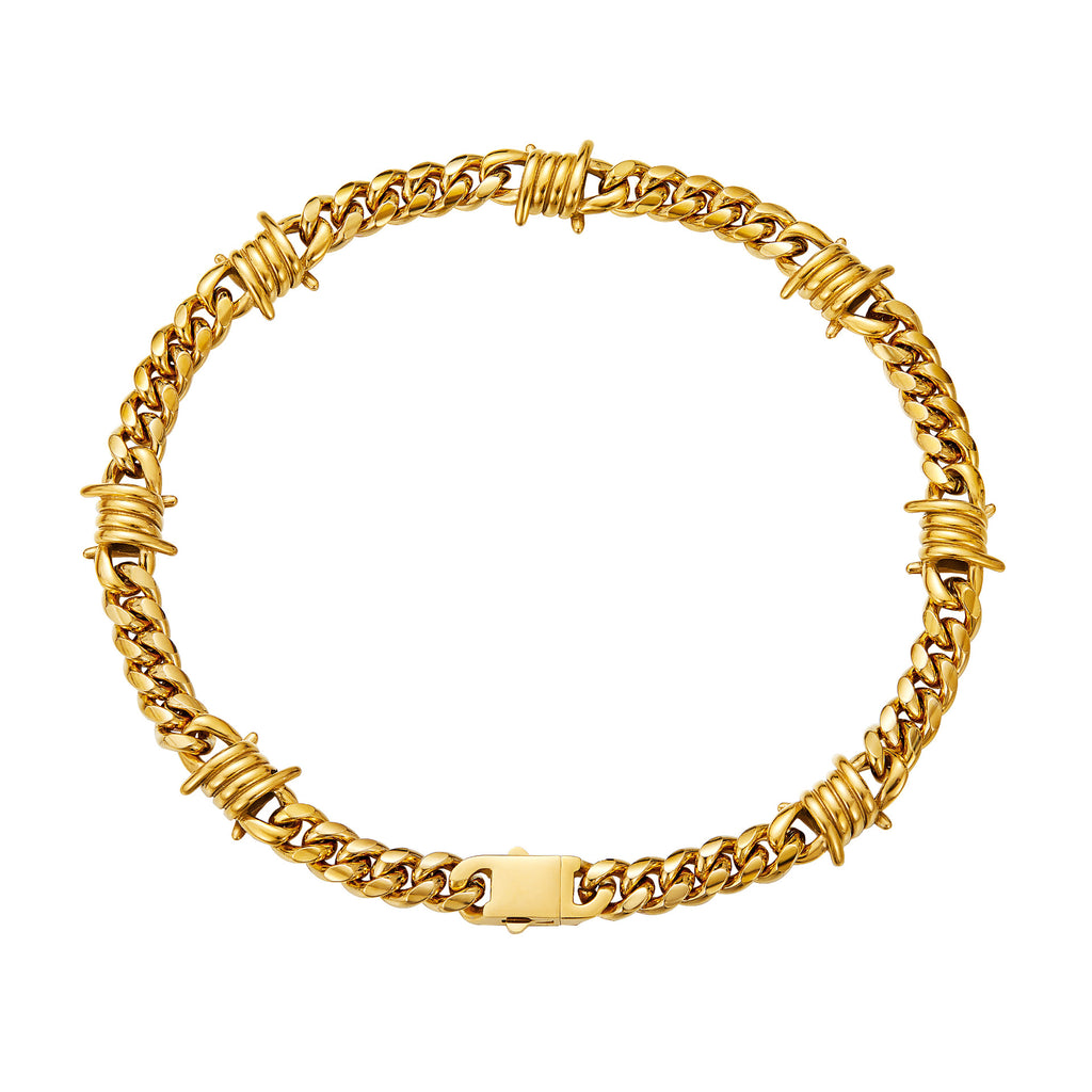 Herren-Halskette aus Edelstahl, Cuban-Kette