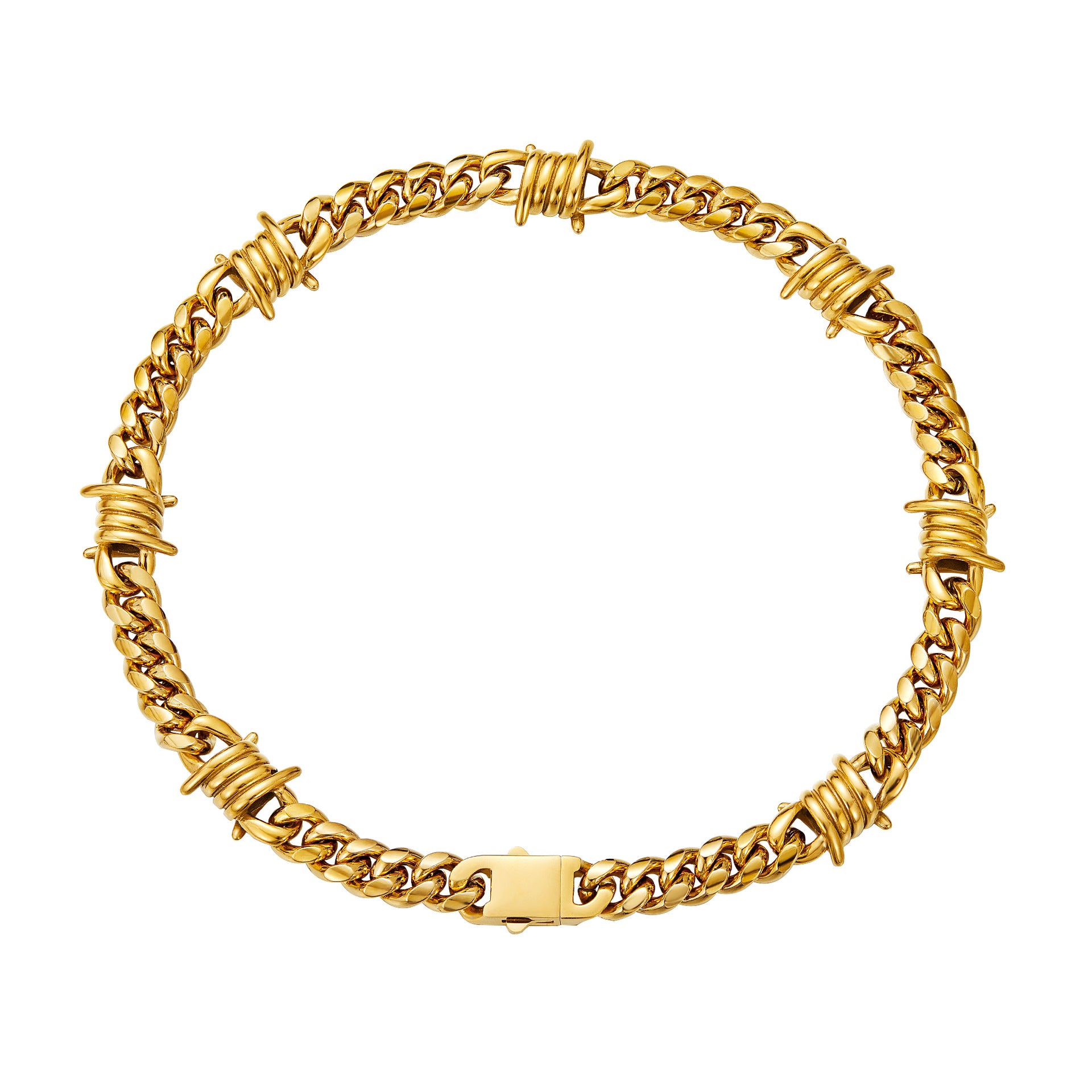 Herren-Halskette aus Edelstahl, Cuban-Kette