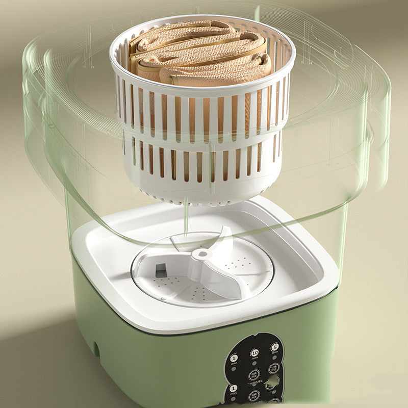 Faltbare Mini-Waschmaschine mit Schleuderfunktion