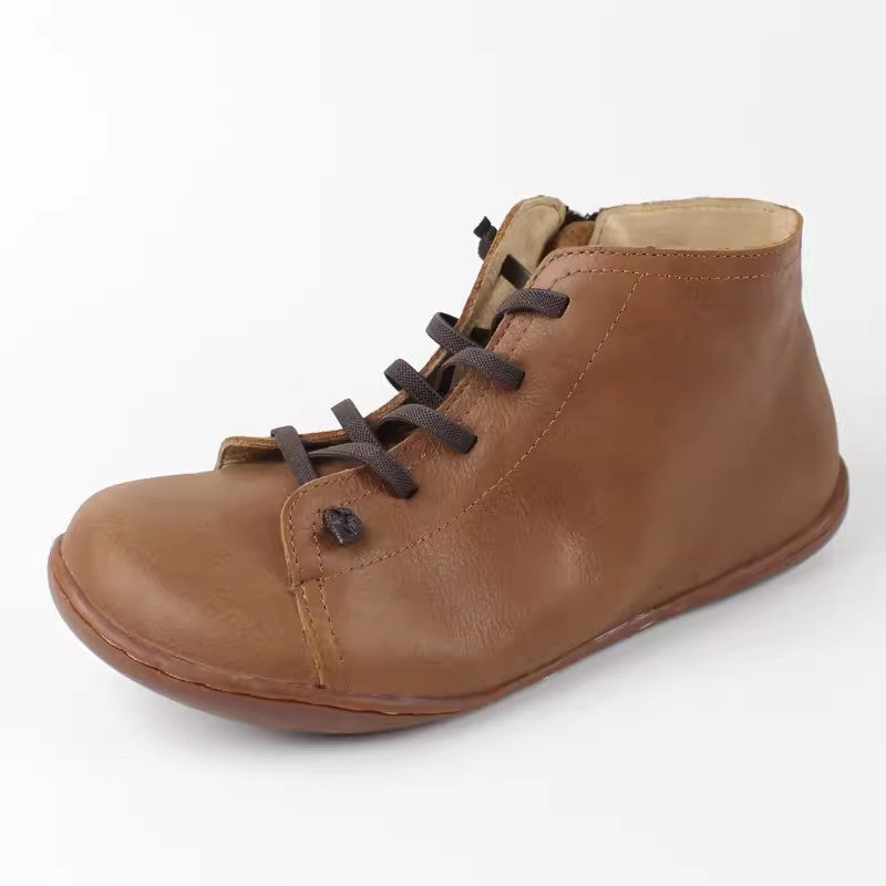 Damenstiefel aus Vollnarbenleder mit weicher Sohle