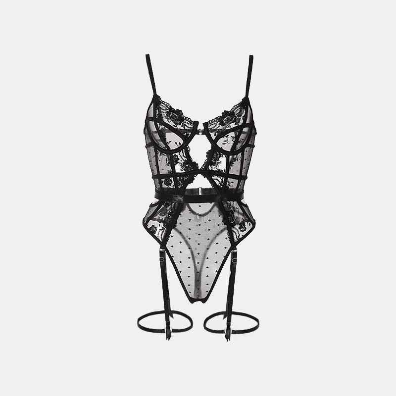 Damen Body mit Spitze und Cut-Outs