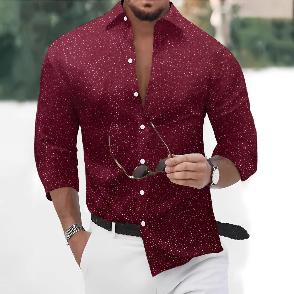 Langarmhemd mit Tupfen-Print | LuxeStyle