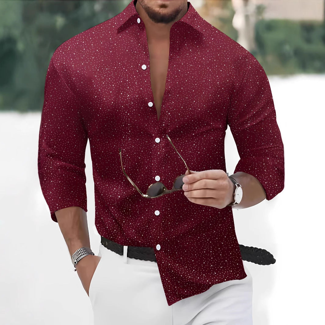 Langarmhemd mit Tupfen-Print | LuxeStyle