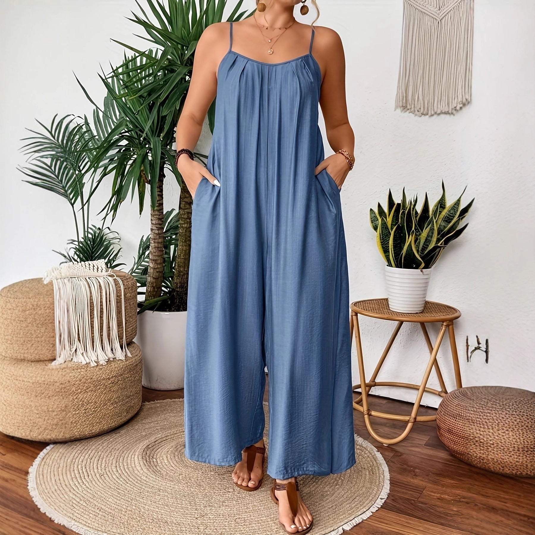 Eleganter Casual Jumpsuit mit weitem Bein