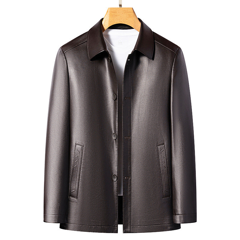 Lederjacke für Herren, lässig