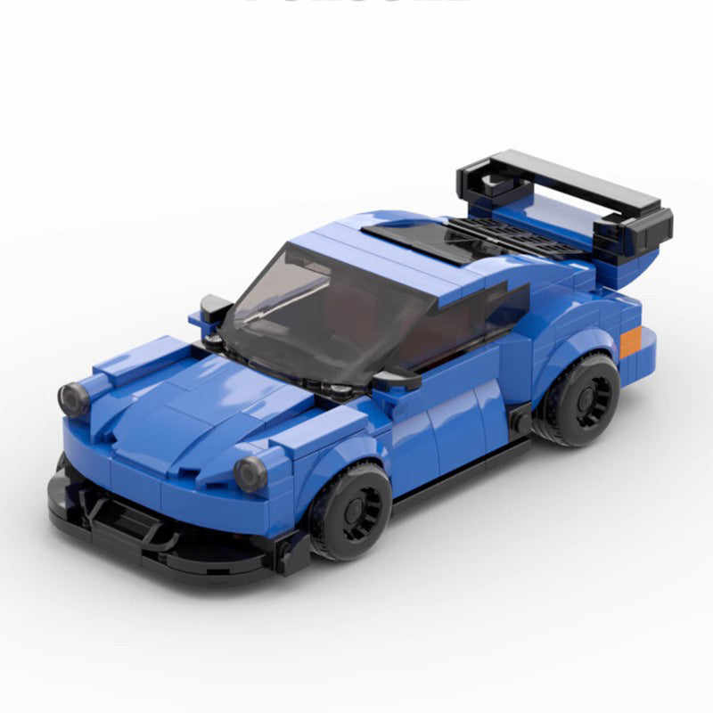 Baustein-Modell Sportwagen Widebody, Blau – Bild 10 | LuxeStyle