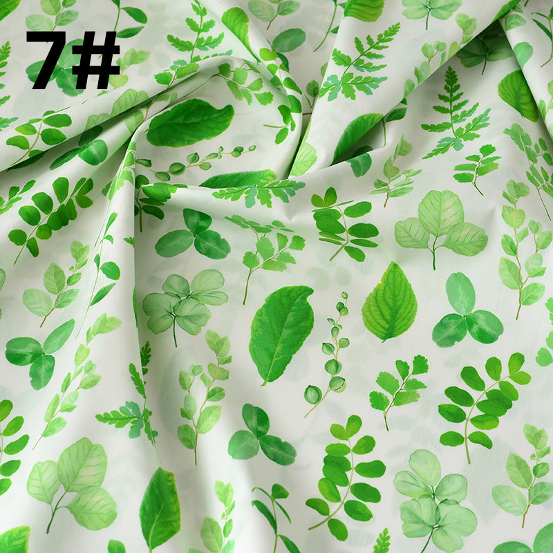 Dünner Baumwollstoff mit Pflanzen- und Blumenmuster – Bild 10 | LuxeStyle