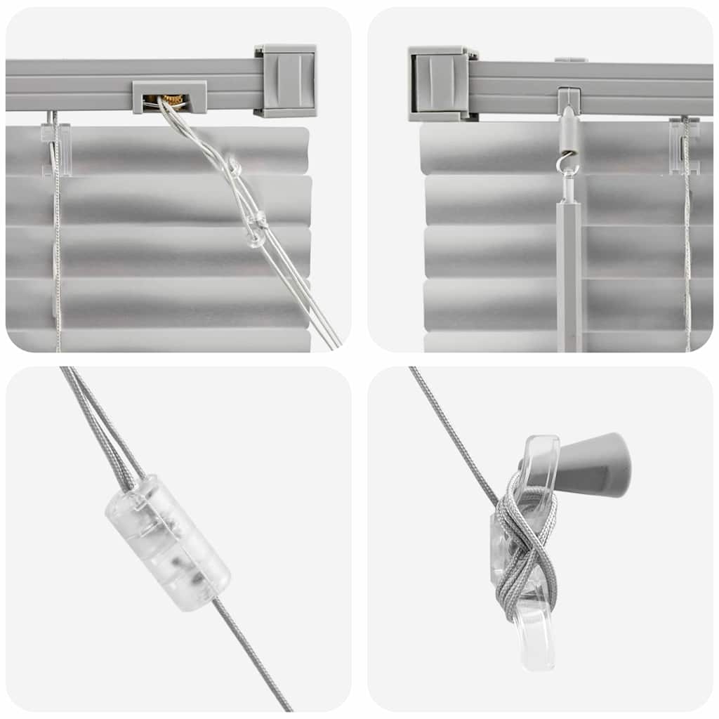Modernes Jalousie mit Gardinen, silber